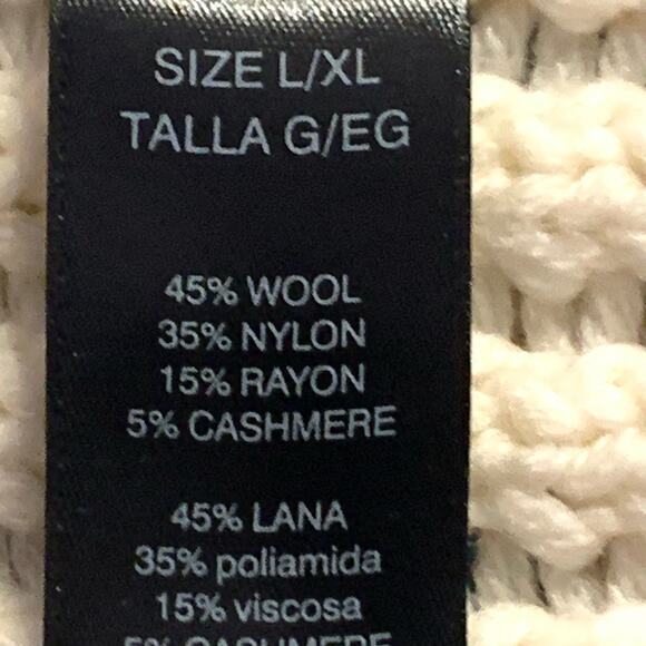 Black Label by Chico’s Womens Ivory Open Weave Boxy Knit Top Dolman Sleeve L/XL - Picture 5 of 12